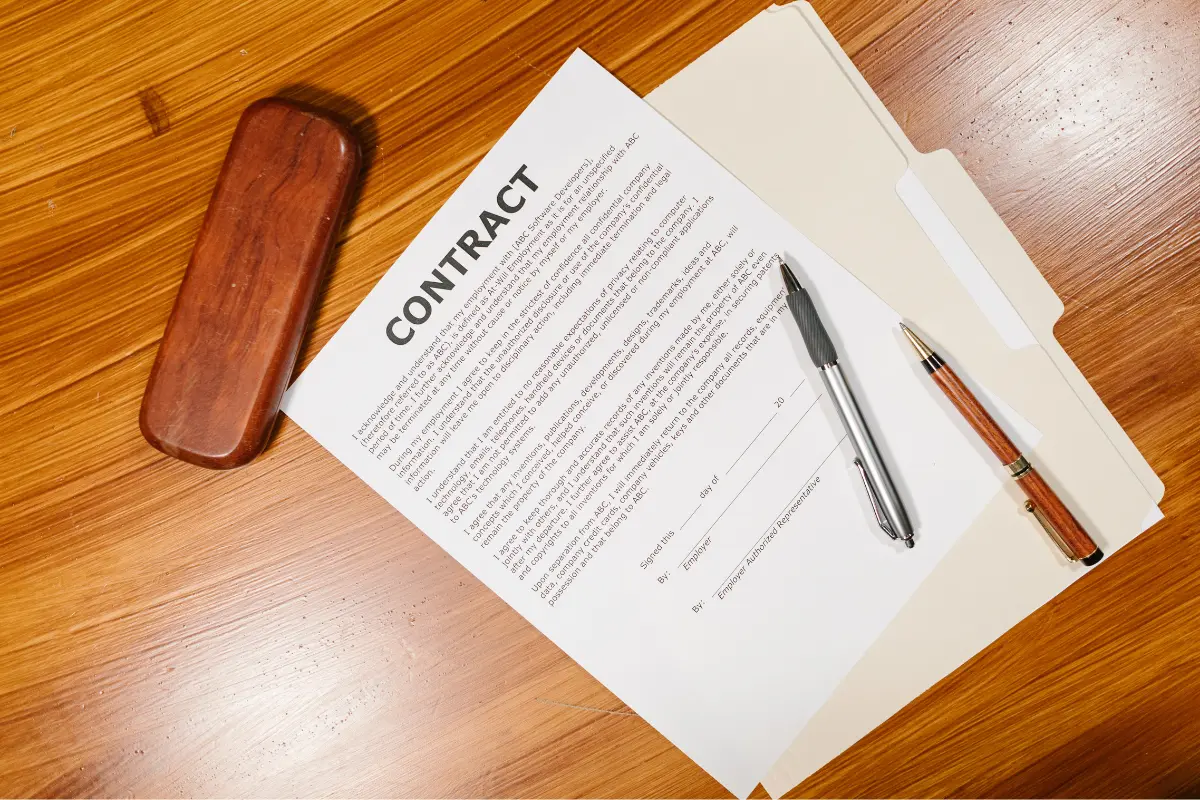 Signing a business contract