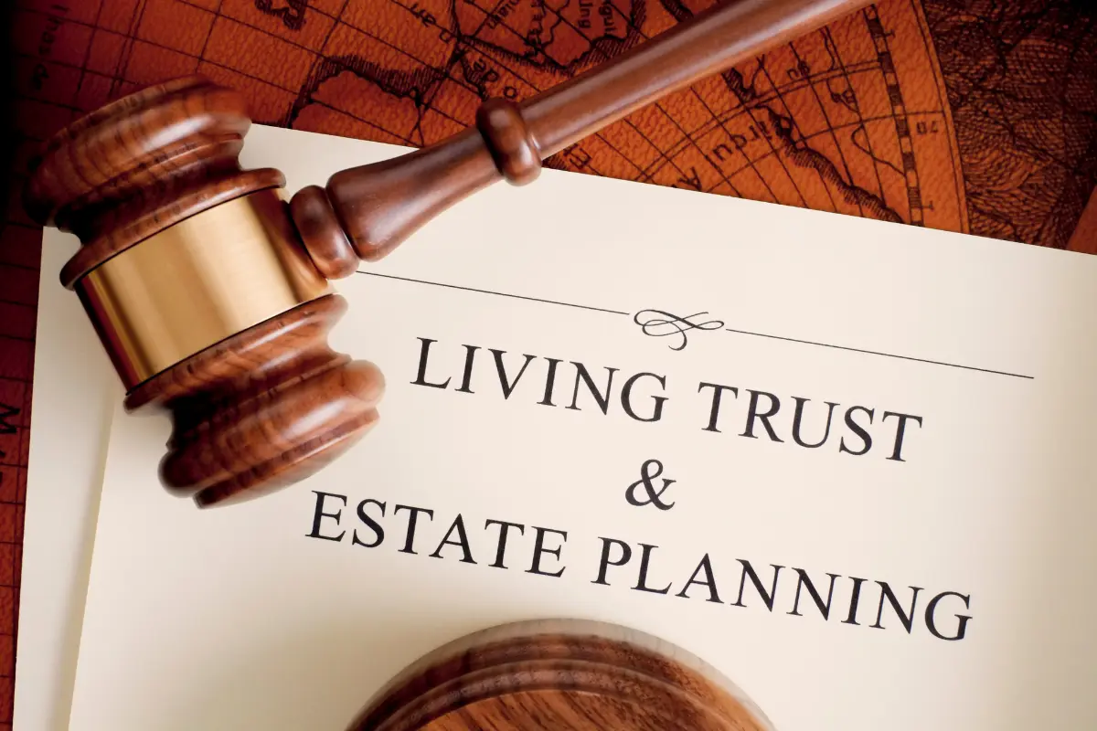 Estate planning gavel and documents